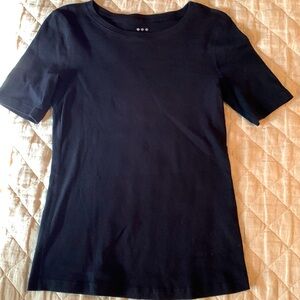 Three Dots S black 100% cotton t-shirt